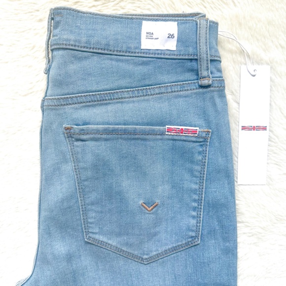 HUDSON Noa Midrise Straight Leg Crop Suri Light Wash Rayon Stretch Jeans - Picture 7 of 11